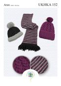 Adults Hat &amp; Scarf Set in UKHKA Aran (152)