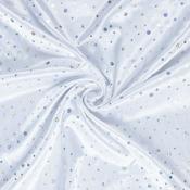 Holographic Sequin Satin in White - Per Metre