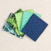 Fat Quarter Bundle (5pcs) - Cool Tones Blender Bundle 1 image