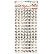 Alphanumeric Chipboard Embellishments (112pcs) - Romantic Christmas