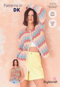 Waistcoat &amp; Cardigan in Stylecraft Colour Burst, Cotton Twist DK (10210) - PDF