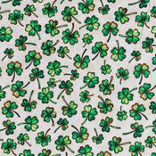 Spirit of Ireland: Shamrocks on Cream - 100% Cotton image