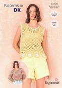 Crochet Vest &amp; Sweater in Stylecraft Colour Burst, Cotton Twist DK (10208) - CROCHET