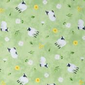 Counting Sheep: Green - 100% Cotton