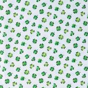 Shenanigans: Mini Shamrocks on White - 100% Cotton