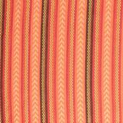 Recycled Ethnic Jacquard: Stripe on Orange - Per ½ Metre