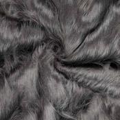 Long-Pile Fur in Dark Grey - Per ½ Metre