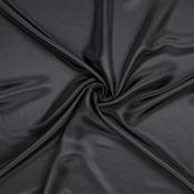 Italian Ex-Designer 100% Silk Habotai in Black - Per ¼ Metre