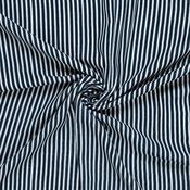 Linen Look Cotton Gauze in Breton Stripe - Per ½ Metre