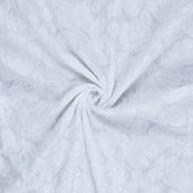 White Floral Crinkle Polycotton in White - Per ½ Metre