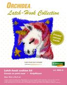 Latch Hook Kit: Small Cushion - Unicorn image