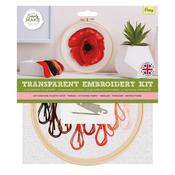 Transparent Embroidery Kit - Poppy image