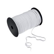 6mm White Braided Elastic - Per Metre