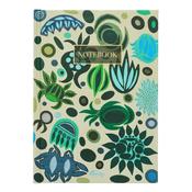 A6 Lined Notebook - Blue &amp; Orange Pattern image