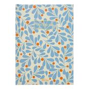 A6 Lined Notebook - Green &amp; Blue Pattern image