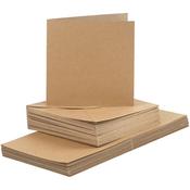 Square Cards &amp; Envelopes (50pk) - Natural