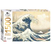 Jigsaw Puzzle (1000pcs) - Hokusai The Great Wave (Gold Foil) image