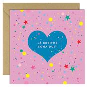 Greeting Card - Lá Breithe Sona Duit Heart image