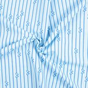 Blue Stripes with Bows - 100% Cotton image