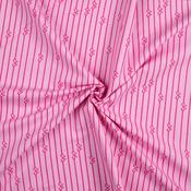 Pink Stripes with Bows - 100% Cotton image