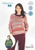 Crochet Sweaters in Stylecraft Colour Burst &amp; Recreate DK (10258) - PDF image
