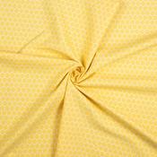 White Honeycomb on Yellow - 100% Cotton image