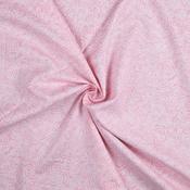 White Swirls on Rose - 100% Cotton