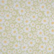 Daisies on Mint - 100% Cotton image