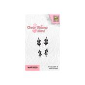 Clear Mini Stamps (4pcs) - Holly Leaves