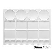 Thin Plastic Paint Palette w/Bowls - Rectangle