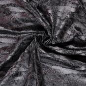 Animal Jacquard on Black Stretch Velour - Per ½ Metre image