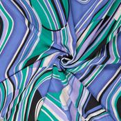 Pucci Style Printed Viscose in Jade - Per ½ Metre image