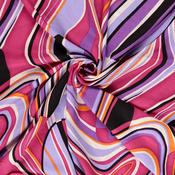 Pucci Style Printed Viscose in Amythest - Per ½ Metre image