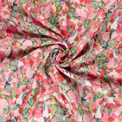 Cotton &amp; Viscose Allover Floral in Pink - Per ½ Metre image