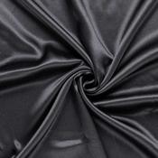 Ex-Designer 100% Double-Faced Silk Satin in Black - Per ¼ Metre image