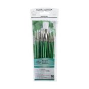 Royal &amp; Langnickel White Taklon Value Brush Set (10pcs)