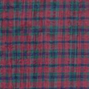 Polycotton Seersucker Tartan in Claret &amp; Bottle - Per ½ Metre image
