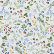 Country Mouse: Berrries &amp; Flowers on White - 100% Cotton