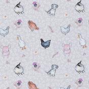 Blackbird Farm: Farm Animals - 100% Cotton