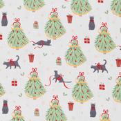 Festive Felines: Purrfectly Wrap - 100% Cotton image
