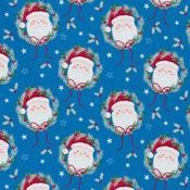 Holly Jolly Patch: Santa Wreath - 100% Cotton