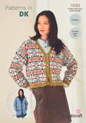 Long and Short Colourwork Cardigans in Naturals Pure Wool &amp; Life DK (10283) - PDF image