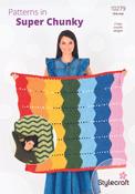Crochet Chevron Blankets in Soft &amp; Cosy Super Chunky (10279) - PDF - CROCHET