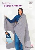 Knitted Cable Blankets in Soft &amp; Cosy Super Chunky (10280) - PDF image