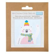 Mini Counted Cross Stitch Kit - Polar Bear image