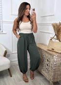 Trudy Khaki Elasticated Cuff Pants image