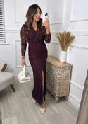 PRE ORDER: Vanessa Wine Maxi Dress image