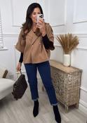 Suzette Camel Notch Lapel Cape