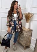 Trista Beige Celestial Print Jacket