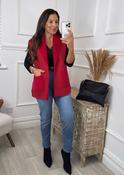 Loretta Red Suede Feel Waistcoat image